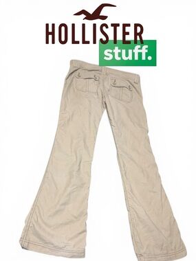 Hollister Junior’s Tan Flared Corduroy Pants (d10031)